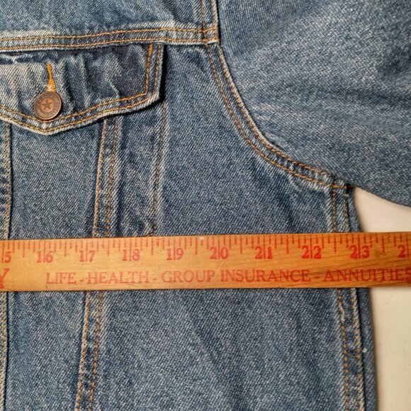 WVU Mountaineers Football Jean Jacket Men XL West Virginia University Upcycled - Picture 6 of 16